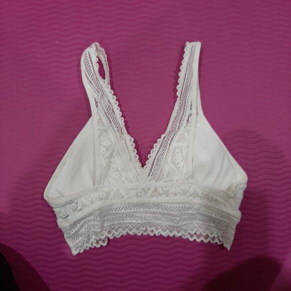Boho crochet lace feminine bra top longline bralette - Picture 3 of 10